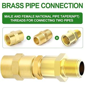 Adaptateur de raccord de tuyau en laiton 1" NPT mâle x 1" filetage G (BSP) femelle basse pression poli - Product Image 4