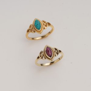 Moku Jewellery <b>Brass</b> <b>Ring</b> Garnet Marquise Cabochon Natural Fixed Size Peace Design Glam Statement <b>Ring</b> Handmade Women Jewelry - Product Image 6