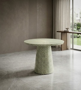 Bone Inlay Round Coffee <b>Table</b> Modern Living Room <b>Side</b> <b>Table</b> Mother of Pearl Accent <b>Table</b> India Furniture - Product Image 1