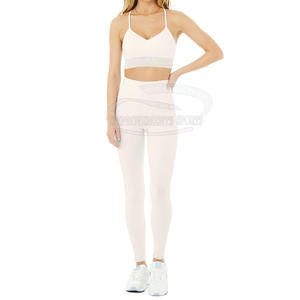 Dernier modèle de soutien-gorge de sport à manches longues sans coutures pour femmes, taille haute, leggings pour dames fabriqués en usine - Product Image 5