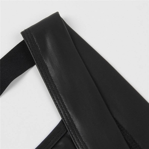 Jockstrap de Cuero para Hombre, Negro, Cintura Baja, Ropa Interior Sexy, Diseño Suave - Product Image 2