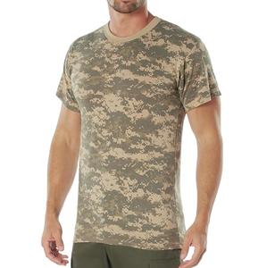 Camiseta Táctica de Camuflaje para Hombre, 100% Algodón, Cuello Redondo, Transpirable, Manga Corta, Estampado Sublimado - Product Image 6
