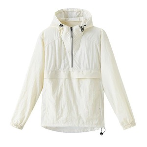 Spring <b>Summer</b> <b>Men</b> Lightweight <b>Jacket</b> Fashion Man Half Zip Sunscreen Hooded Coats <b>Men</b> UPF50+ Windbreaker Waterproof Jack - Product Image 4