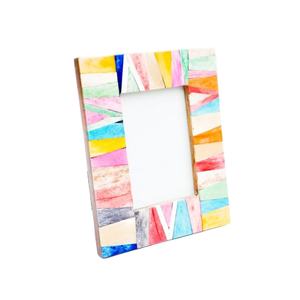 Marco de Fotos de Resina con Incrustaciones de Hueso Cuadrado, Precio al por Mayor, Organizador Decorativo de Cuadros, Ideas de Regalo para Aniversario, Boda o Recuerdo - Product Image 1