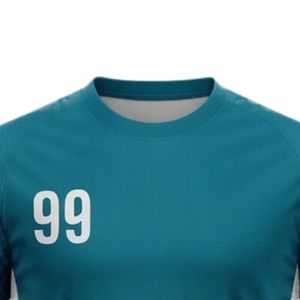 ชุดแข่งแฮนด์บอลชาย สีเขียวอมฟ้าขาว ทูโทน เสื้อเจอร์ซีย์แขนสั้น ชุดกีฬา โพลีเอสเตอร์ สำหรับการแข่งขันและการฝึกซ้อม - Product Image 5