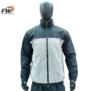 ชุดวอร์มกันลมไนลอนผู้ชายขายดีที่สุด แบบสั่งทำ OEM ODM ไซส์ใหญ่ ซิปแบบรูดขึ้น ผ้าโพลีเอสเตอร์ ผู้ผลิตชุดกีฬา - Product Image 3