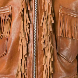 แจ็คเก็ตหนังแกะขอบหนังแท้ขายดี คุณภาพสูง กันน้ำ ระบายอากาศได้ดี แฟชั่นฤดูหนาว สไตล์สตรีท ดีไซน์สั่งทำได้ - Product Image 5