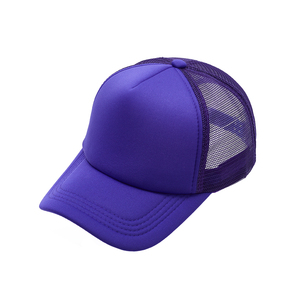 OEM Blank Foam Trucker Hat <b>Cap</b> Custom Logo Embroidery 5 Panel <b>Plain</b> Mesh Back Trucker Hat - Product Image 1