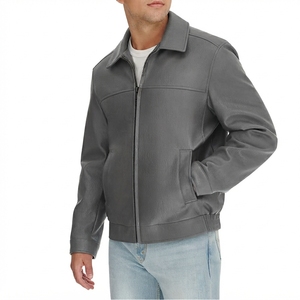 Chaqueta de Cuero para Hombre, Estilo Casual, con Cierre Frontal Completo, Cuello Clásico, para Uso Diario, Fabricante Personalizado - Product Image 2
