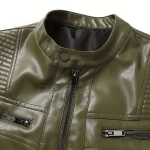 Fashion Men Cow <b>Skin</b> Winter Jacket Lightweight Breathable Quick Dry Zip Front Stand Reversible Casual Outdoor Activities - Product Image 3