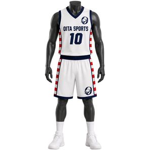 Red Black White Sublimation Basketball Jersey and Shorts Set Men Women <b>Athletic</b> Team Outfit Full Custom Colors Lightweight - Product Image 1