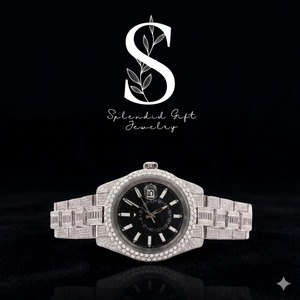 Reloj Deportivo de 41 mm para Hombre, Colección Hip Hop, con Caja de Acero Inoxidable y Logotipo Personalizado, Esfera con Incrustaciones de Diamantes Moissanite Grandes - Product Image 1