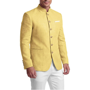 Chaqueta Tradicional Alemana para Hombre, Chaqueta Bávara Trachtenjacke, Cuello Alto, Cierre de un Solo Botón, Chaqueta Formal Alpina para Ocasiones Especiales - Product Image 5