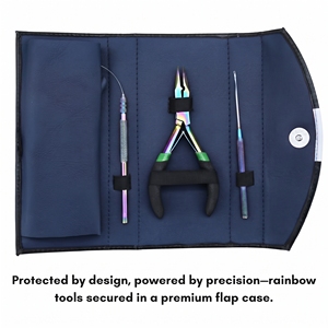 Compact Surgical Grade Stainless Steel <b>Hair</b> Extension <b>Tools</b> Set Micro Ring Bead Opening <b>Removal</b> Plier Loop Threader Hook <b>Tool</b> - Product Image 3