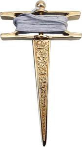 Ensemble d'outils maçonniques – Taille standard, finition dorée avec intérieur en velours noir, outils maçonniques avec boîte en bois – Équerre, Compas, G - Product Image 5