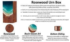 Handmade Ocean Wave Resin Urn <b>Box</b> Coastal <b>Memorial</b> <b>Keepsake</b> - Product Image 6