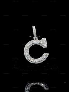 จี้ห้อยคอแบบกำหนดเองประดับเพชรโมอิสซาไนต์ VVS เงินแท้ 925 สไตล์ฮิปฮอป สำหรับผู้หญิง - Product Image 2