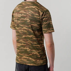 T-shirts personnalisés pour hommes avec logo, imprimés camouflage, en coton respirant, à manches courtes, style décontracté, fournisseur de vêtements en gros, OEM - Product Image 4