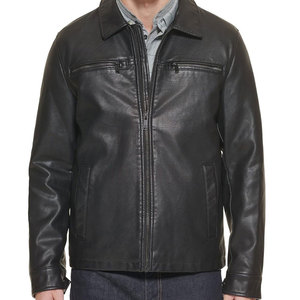 2026 New Arrival <b>Men's</b> Solid Casual <b>Leather</b> Jacket Stand Eco-Friendly Breathable High Quality Material Wholesale Price Winter - Product Image 1