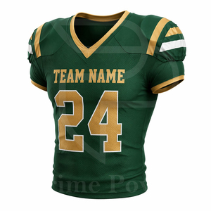 Ensemble d'uniformes de football américain personnalisés, 100% polyester, maillot respirant, pantalon, impression par sublimation, design de lettres, vêtements de sport d'équipe - Product Image 2