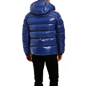 Chaqueta de Invierno Personalizada al por Mayor para Hombre, Talla Grande, con Cierre Frontal, de Alta Calidad, Cálida, Ligera, Brillante, con Capucha, Estilo Urbano - Product Image 6