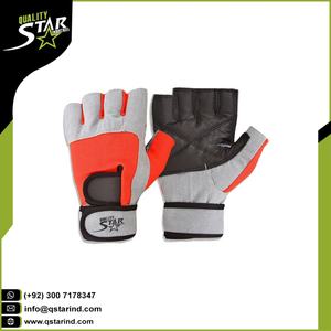 Guantes de levantamiento de pesas para Fitness, de cuero sintético, personalizado, de cuatro vías, para entrenamiento, gimnasio, ejercicio, ciclismo al aire libre - Product Image 5