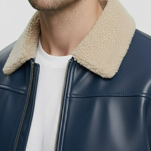 Vestes en cuir véritable marron pour hommes avec veste bomber en cuir noir véritable à capuche amovible pour hommes, veste d'hiver pour hommes - Product Image 6