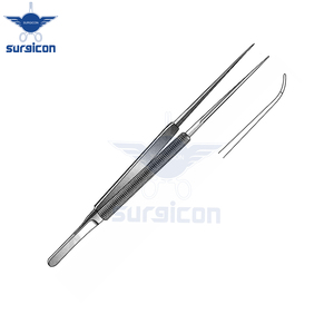 Pinzas de Sutura Microquirúrgicas Curvas de 18 cm / 7 Pulgadas con Punta Fina de 0.6 mm, Instrumento Microquirúrgico de Acero Inoxidable para Trabajo de Precisión - Product Image 6