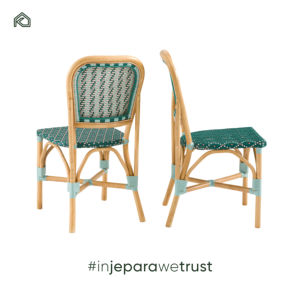 Silla de Comedor para Restaurante con Ratán Sintético y Estructura de Aluminio Ligero, Diseño Moderno, Duradera, Impermeable y Ecológica - Product Image 6