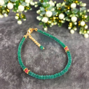 Joyería cristiana de moda, hermosas cuentas facetadas Natural de Esmeralda, cuentas de moda para pulsera, regalo de aniversario perfecto - Product Image 1