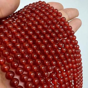Cuentas Sueltas de Ágata Cornalina Roja Natural, Piedras Preciosas Lisas para Joyería, Collar, Pulsera, Venta al por Mayor, Certificado IGI, Rajasthan - Product Image 4