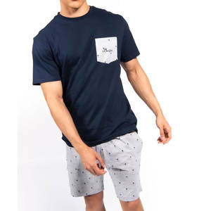 Nouveauté : Ensemble de jogging d'été personnalisé avec logo, deux pièces, short et t-shirt 100% coton, ensembles de shorts pour hommes - Product Image 2