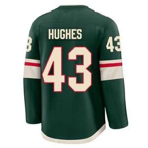 Maillot de hockey sur glace vert unisexe à manches courtes, imprimé en sergé, respirant et anti-humidité, vêtement d'été - Product Image 2