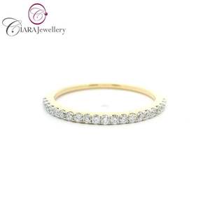 2024 Classic 18K Solid Gold Natural Diamond Round Brilliant Cut Prong Setting Women's <b>Wedding</b> Band Ring for <b>Anniversary</b> & Party - Product Image 4