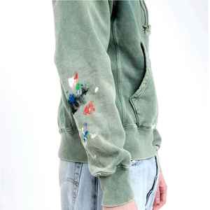 เสื้อฮู้ดดี้ทรงปกติ HAMIO SPORTS รุ่น Distressed สำหรับผู้ชาย ฤดูหนาว ระบายอากาศได้ดี ผ้าฟลีซบุผ้าฝ้าย 100% คุณภาพสูง 220 กรัม เป็นมิตรกับสิ่งแวดล้อม แห้งเร็ว - Product Image 5