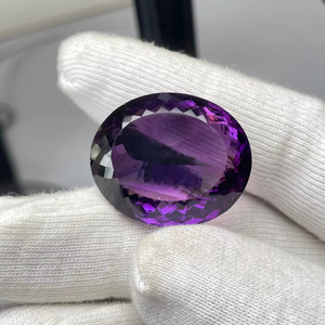 Ametista natural de corte ovalado, 65.87 quilates, piedra preciosa de gran tamaño, calidad AAA, con brillo, buen color, corte y pulido perfectos a precio económico. - Product Image 2
