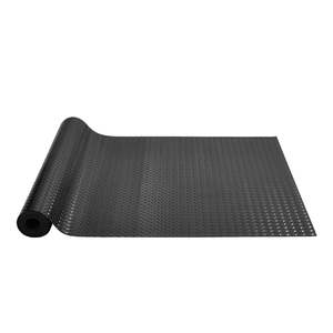 2 Rouleaux de tapis de sol de garage en PVC noir 14.7x3.6 pieds d'épaisseur 2.5mm pour sous les voitures Tapis de sol de voiture parfaits - Product Image 1