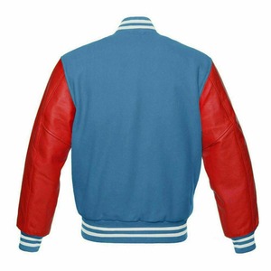 Professional Lettermen Puffer <b>Jacket</b> Windproof Comfortable <b>Leather</b> Sleeves High Varsity <b>Jacket</b> OEM Service Cheap Price Wholesale - Product Image 4