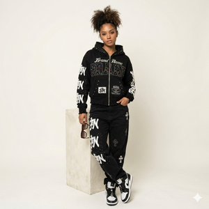 OEM Plain Dyed Cotton Gothic Zipper-Up Unisex Hoodies <b>Bulk</b> Supplier USA Winter 380gsm <b>Terry</b> Printing Factory Price Embroidery - Product Image 5