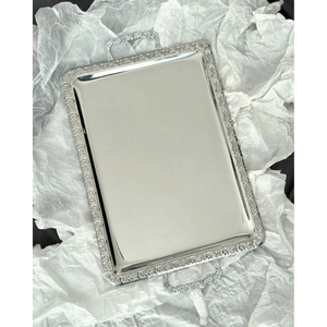 Plateau rectangulaire en acier inoxydable argenté, plateau de service décoratif, vaisselle pour la restauration, hôtel, restaurant, fournitures en gros - Product Image 4
