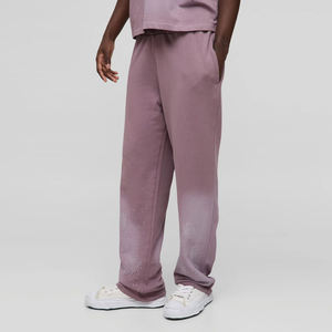 Pantalones Jogger Casuales de Lona con Efecto Ácido para Hombre, 100% Algodón, Decoración de Diamantes de Imitación, Corte Holgado, Diseño Personalizado OEM 2026 - Product Image 6