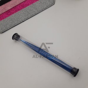 Pinzas para Extensión de Pestañas de Color Azul Plasma, Ángulo de 90 Grados, Acero Inoxidable Sólido con Empaque de Tubo de Plástico - Product Image 5