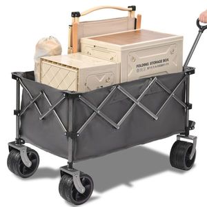 Carrello da Campeggio Pieghevole Portatile 400L, Carrello Pieghevole Resistente 450LB con Grandi Ruote, Carrello da Spiaggia Pieghevole di Grande Capacità - Product Image 2