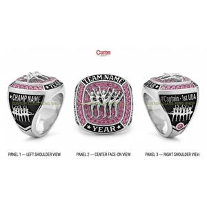 Vente directe usine – Bague de championnat personnalisée pour équipe de danse hip-hop, en argent sterling 925, OEM ODM, fabricant grossiste - Product Image 2
