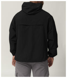 Blouson coupe-vent pour homme, veste à capuche imperméable en nylon de haute qualité, veste décontractée à séchage rapide, veste unie - Product Image 5