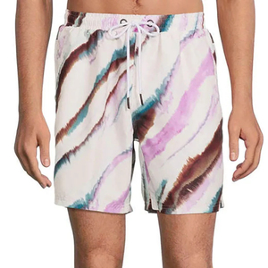 Shorts de bain unisexe grande taille imprimés en 3D avec cordon élastique, couleur unie, pour la plage et la natation, personnalisables, pour l'été - Product Image 4