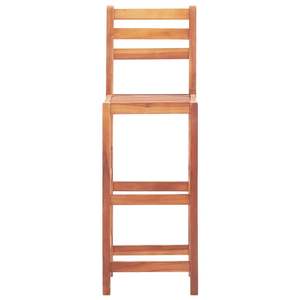 Ensemble de 4 chaises de bar moyennes en bois d'acacia massif, collection bois naturel - Product Image 3