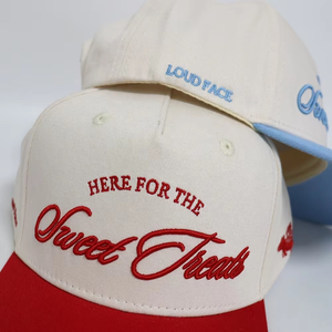 Casquette de baseball unisexe en coton à visière incurvée, structurée, bicolore, avec logo brodé de haute qualité, 5 panneaux, personnalisable OEM - Product Image 4