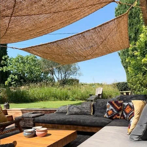 Voile d'ombrage et filet rectangulaire en fibre de coco tissée, robuste, écologique, en tissu de protection solaire pour terrasses extérieures, jardins et plages - Product Image 1