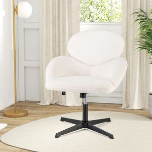 Sedia da Ufficio Girevole con Gambe Incrociate e Funzione Dondolo, Altezza Regolabile - Product Image 2